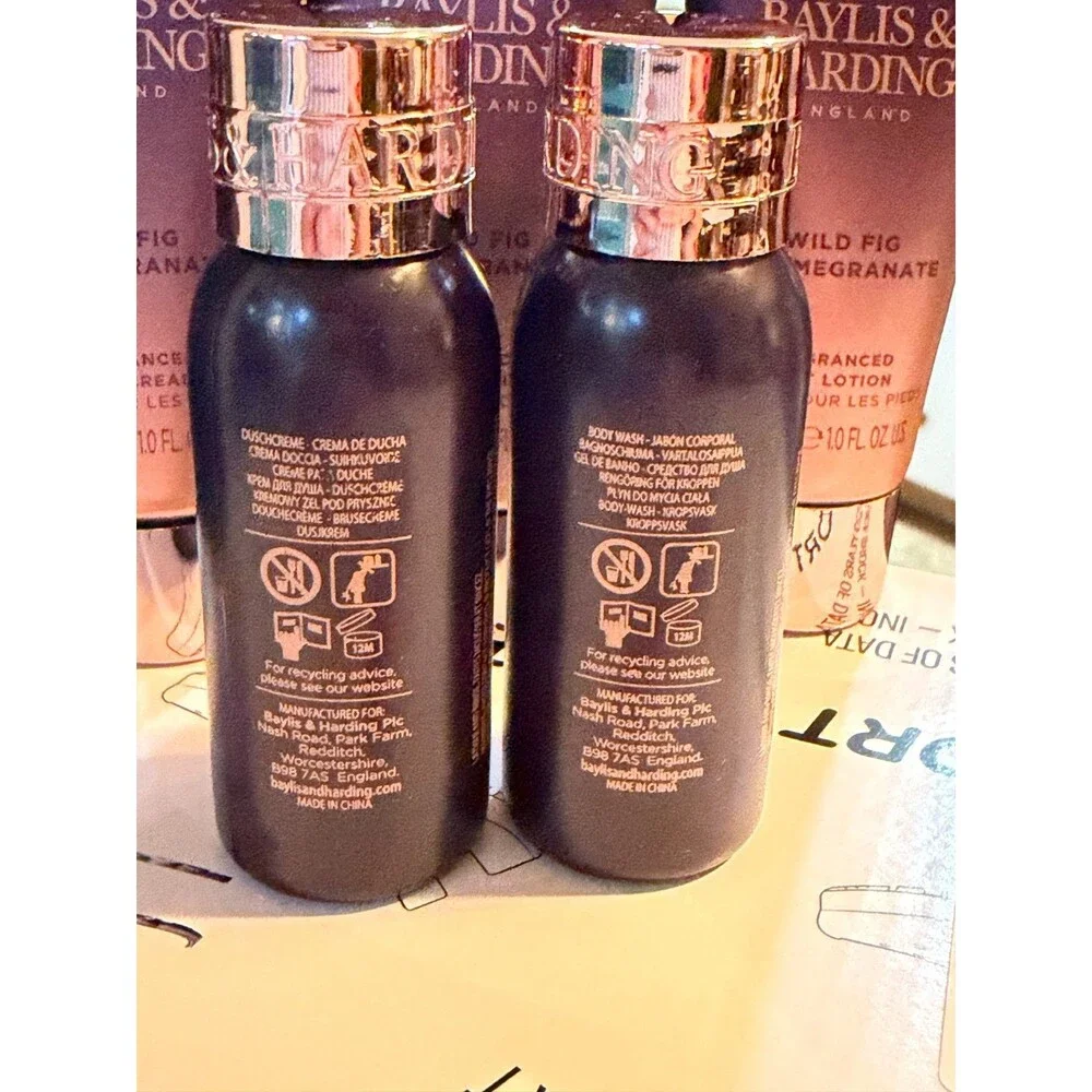 Baylis & Harding England Wild Fig Pomegranate Sealed Sampler Travel Set 5 PC